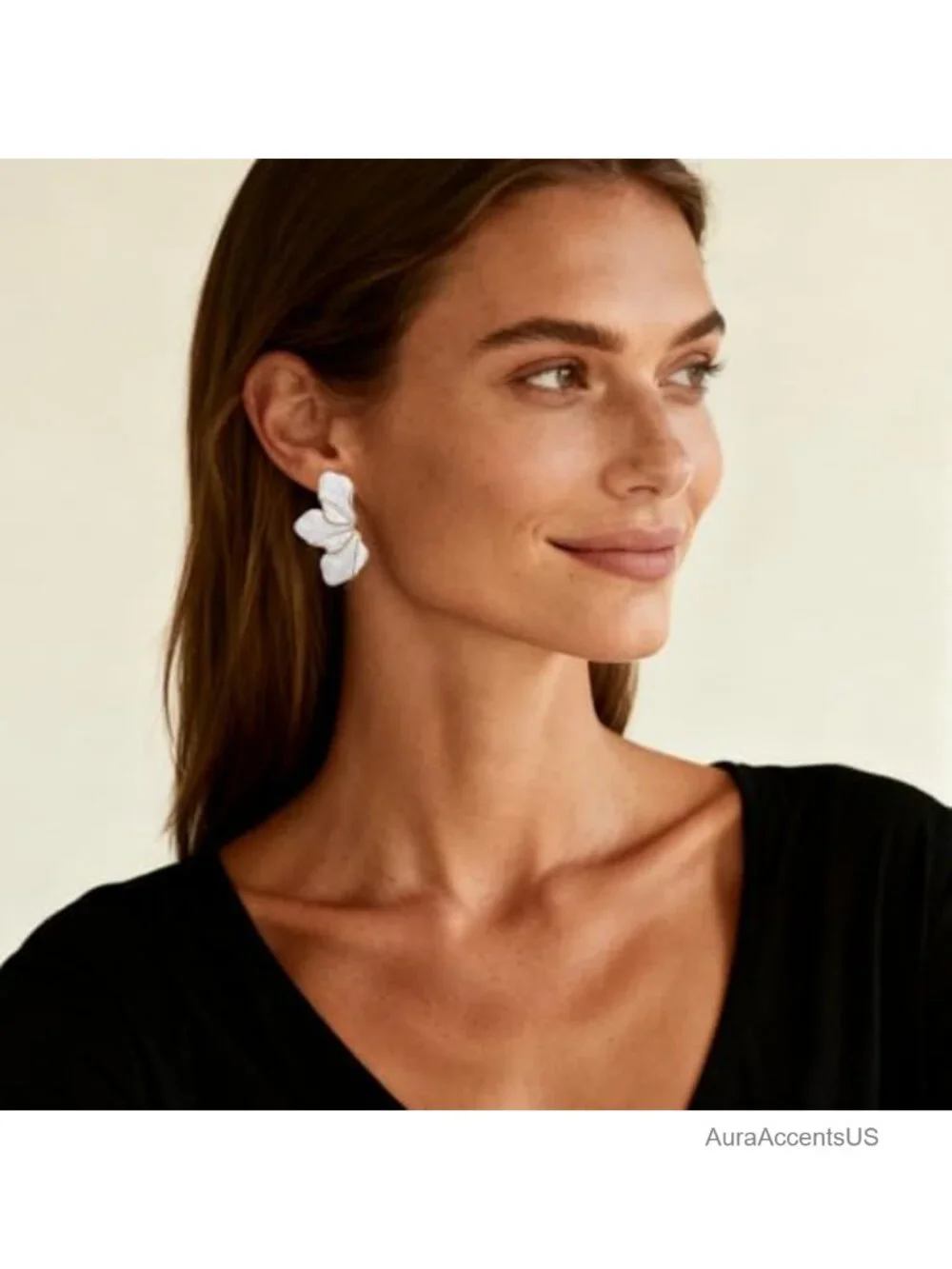Chunky Gold Flower Earrings for Women - Oversized Tropical Statement Jewelry